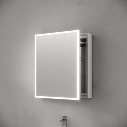 Зеркало-шкаф Sancos Evoke SC8060 60х70 подвесной цвет серый - фото 4